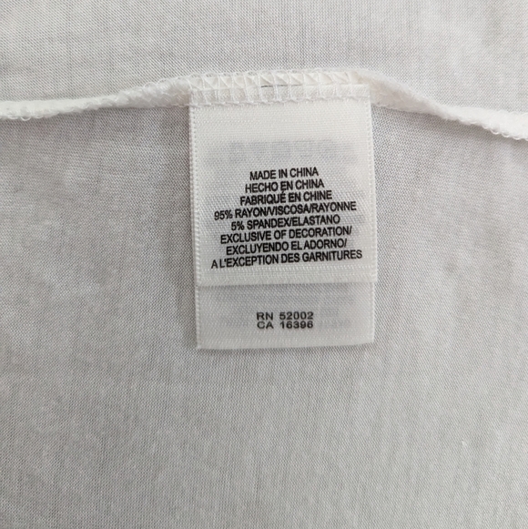 LIZ Claiborne white crochet neck tank top Medium - Picture 6 of 9